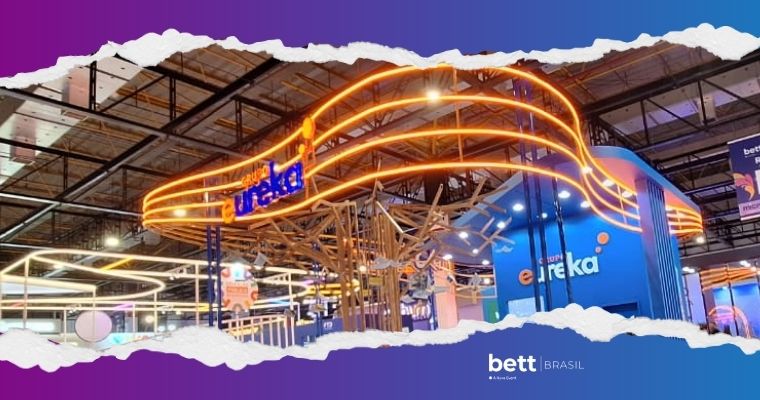 Estande da Eureka na Bett Brasil 2026 com soluções de inovação e tecnologia educacional